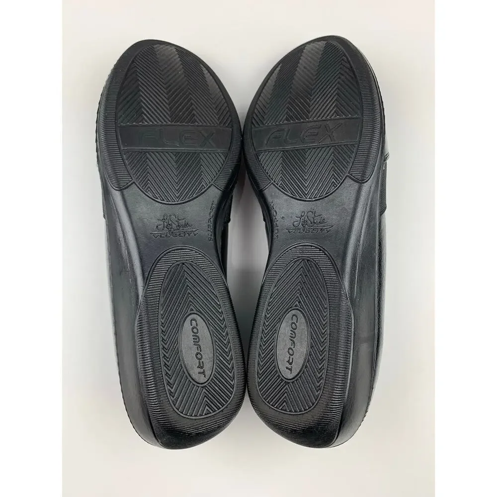 Lifestride Velocity Isabelle Wedge Loafers Black Comfort Shoes Women's 7.5